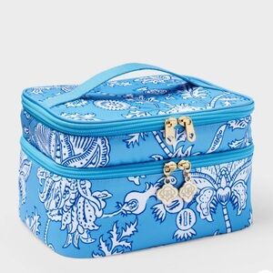 Floral Vines Soft Sided Vanity Case Blue - Roller Rabbit x Target